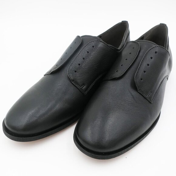 Sam Edelman Women’s Lina Laceless Derby Flats Black Leather Size 9 M - Picture 1 of 11